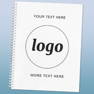 Einfacher Logo-Text Geschäftsförderung Notizbuch