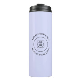 Einfacher Logo-Text Puderblau Geschäftliche Marken Thermosbecher