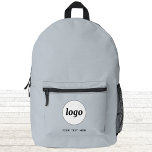 Einfacher Logo Text Werbeaktion Blue Bedruckter Rucksack<br><div class="desc">Fügen Sie Ihr eigenes Logo und Textauswahl zu diesem Design hinzu. Entfernen Sie den Text,  wenn Sie es vorziehen. Minimalistisch und beruflich. Ideal für ein Werbeprodukt für Ihre Kunden und Kunden. Weitere Versionen finden Sie in der Auflistung.</div>