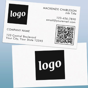 Einfacher Logo und Text QR-Code Visitenkarte