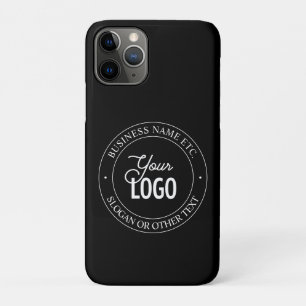 Einfacher Logoersatz & anpassbarer Text Schwarz Case-Mate iPhone Hülle