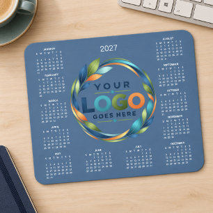 Einfacher maßgeschneiderter Firmenkalender 2027 Mousepad