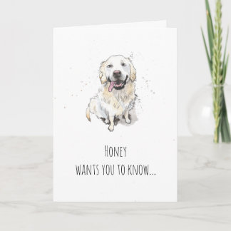 Einfacher minimal lustiger Golden Retriever Vatert Karte
