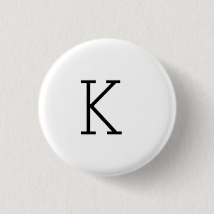 EINFACHER MINIMAL-MONOGRAMM-INDIVIDUELLE NAME-SCHL BUTTON