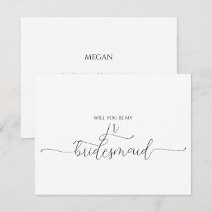 Einfacher Minimal Script Junior Bridesmaid Vorschl Einladung