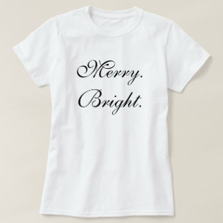 Einfacher minimaler eleganter Text Frohe Weihnacht T-Shirt