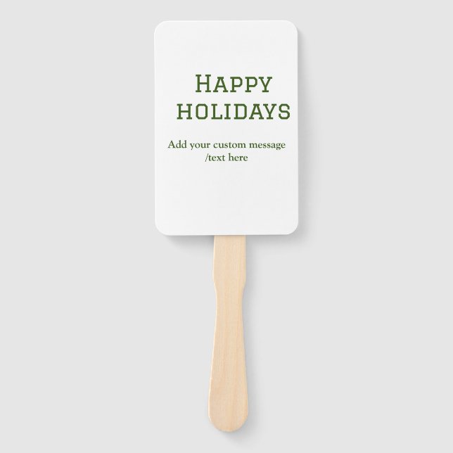 Einfacher, minimaler grün fröhlicher Urlaub Weihna Fächer (Vorderseite)