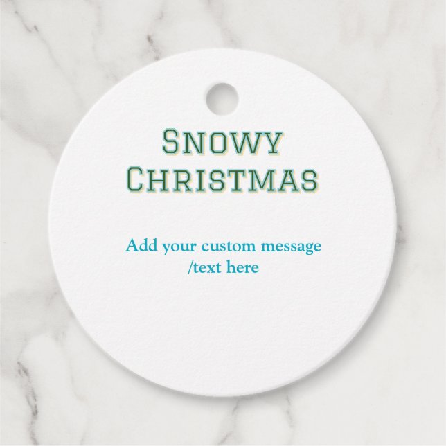 Einfacher, minimaler grün fröhlicher Urlaub Weihna Geschenkanhänger (Vorderseite)