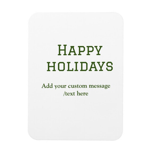 Einfacher, minimaler grün fröhlicher Urlaub Weihna Magnet (Vertikal)