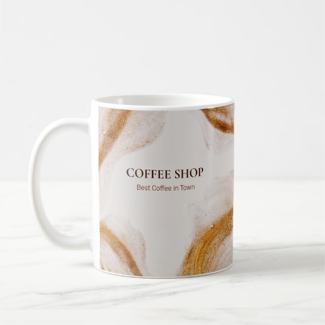 Einfacher Minimaler Kaffee-Shop Kaffeetasse (Links)