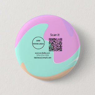 Einfacher minimaler q r Code Hinzufügen Logo Scan- Button
