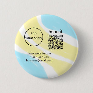 Einfacher minimaler q r Code Hinzufügen Logo Scan- Button