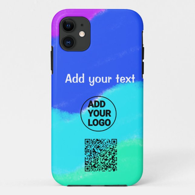 Einfacher minimaler q r Code Hinzufügen Logo-Scan- Case-Mate iPhone Hülle (Rückseite)