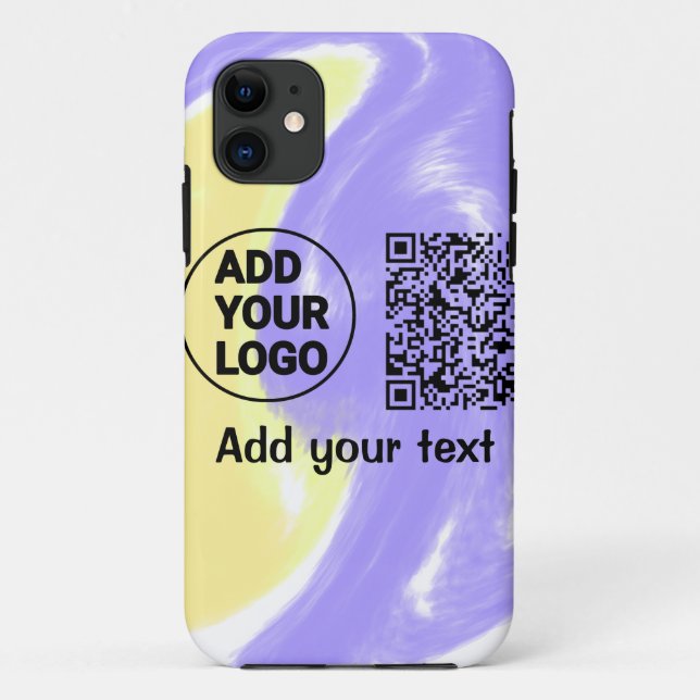 Einfacher minimaler q r Code Hinzufügen Logo-Scan- Case-Mate iPhone Hülle (Rückseite)