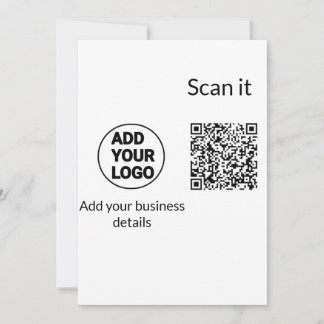 Einfacher minimaler q r Code Hinzufügen Logo Scan- Feiertagskarte