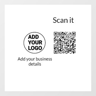Einfacher minimaler q r Code Hinzufügen Logo Scan- Fensteraufkleber