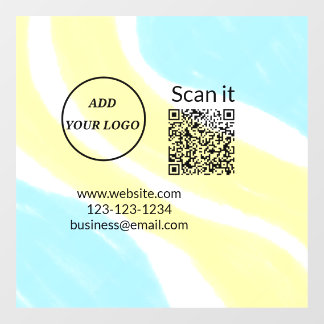 Einfacher minimaler q r Code Hinzufügen Logo Scan- Fensteraufkleber