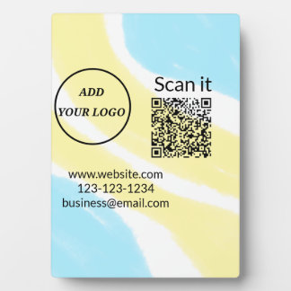 Einfacher minimaler q r Code Hinzufügen Logo Scan- Fotoplatte