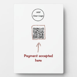 Einfacher minimaler q r Code Hinzufügen Logo-Scan- Fotoplatte