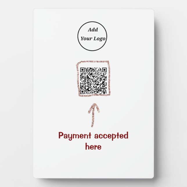 Einfacher minimaler q r Code Hinzufügen Logo-Scan- Fotoplatte (Vorderseite)