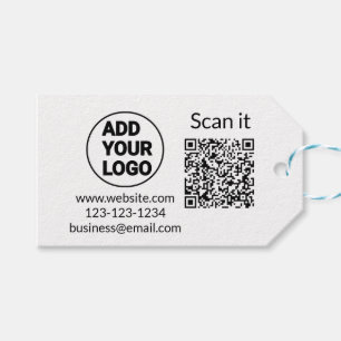 Einfacher minimaler q r Code Hinzufügen Logo Scan- Geschenkanhänger