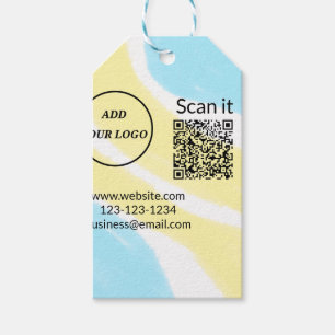 Einfacher minimaler q r Code Hinzufügen Logo Scan- Geschenkanhänger
