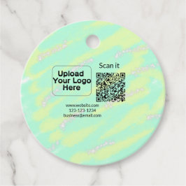 Einfacher minimaler q r Code Hinzufügen Logo Scan- Geschenkanhänger