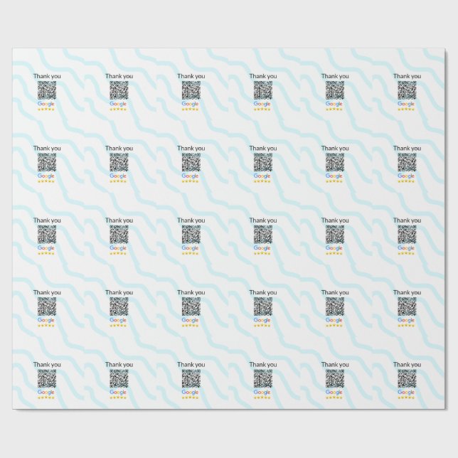 Einfacher minimaler q r Code Hinzufügen Logo Scan- Geschenkpapier (Flach)