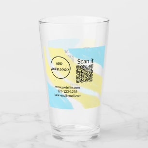 Einfacher minimaler q r Code Hinzufügen Logo Scan- Glas