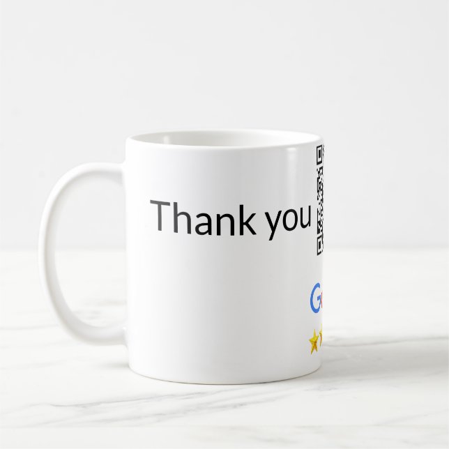 Einfacher minimaler q r Code Hinzufügen Logo Scan- Kaffeetasse (Links)