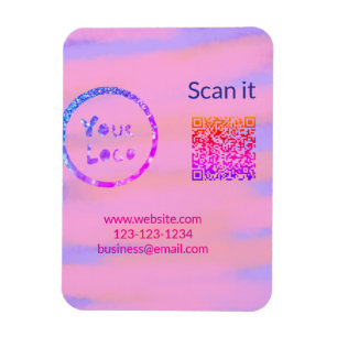 Einfacher minimaler q r Code Hinzufügen Logo Scan- Magnet