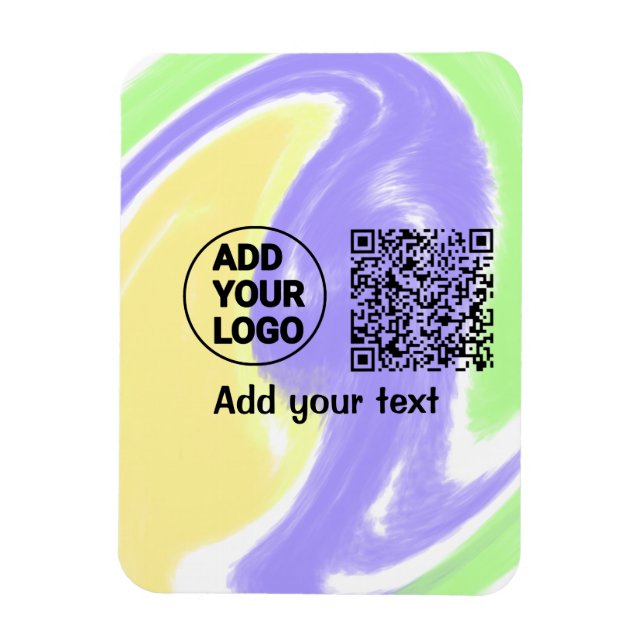 Einfacher minimaler q r Code Hinzufügen Logo-Scan- Magnet (Vertikal)