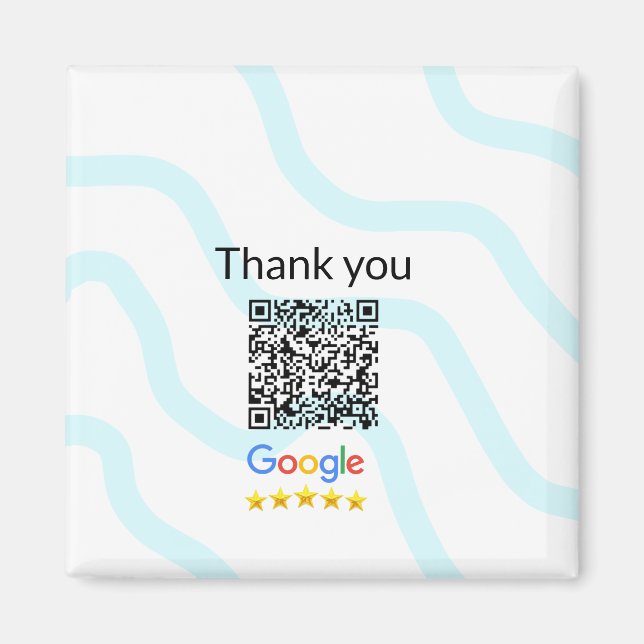 Einfacher minimaler q r Code Hinzufügen Logo Scan- Magnet (Vorne)