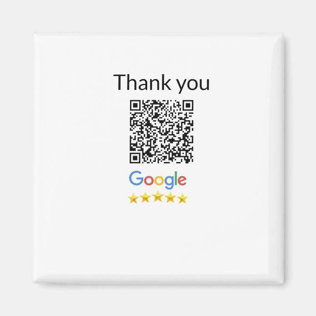 Einfacher minimaler q r Code Hinzufügen Logo Scan- Magnet (Vorne)