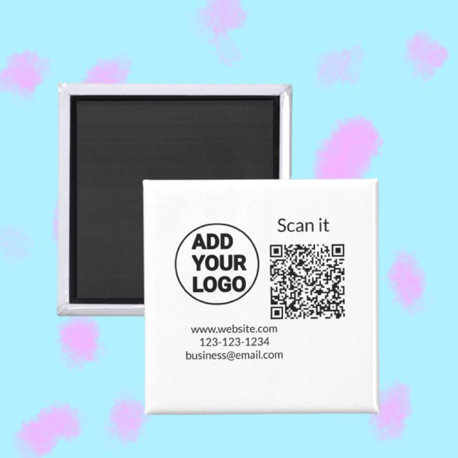 Einfacher minimaler q r Code Hinzufügen Logo Scan- Magnet (Von Creator hochgeladen)