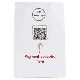 Einfacher minimaler q r Code Hinzufügen Logo-Scan- Mittlere Geschenktüte