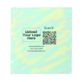 Einfacher minimaler q r Code Hinzufügen Logo Scan- Notizblock