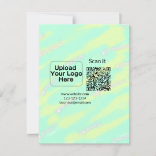 Einfacher minimaler q r Code Hinzufügen Logo Scan- Postkarte