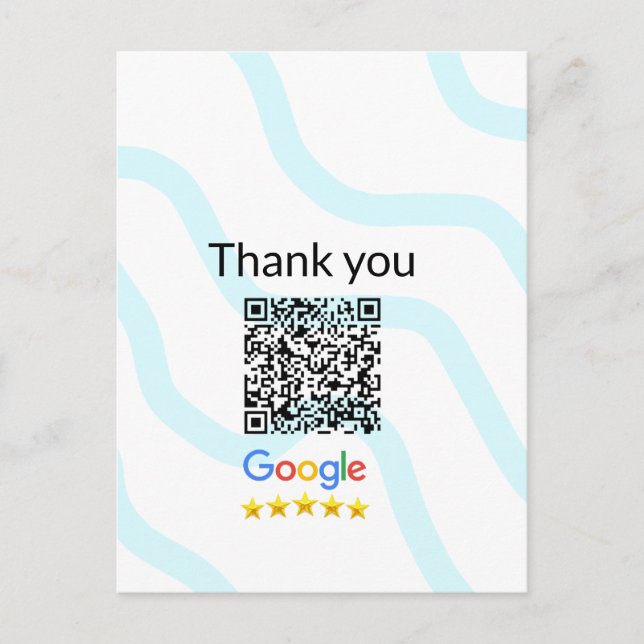 Einfacher minimaler q r Code Hinzufügen Logo Scan- Postkarte (Vorderseite)