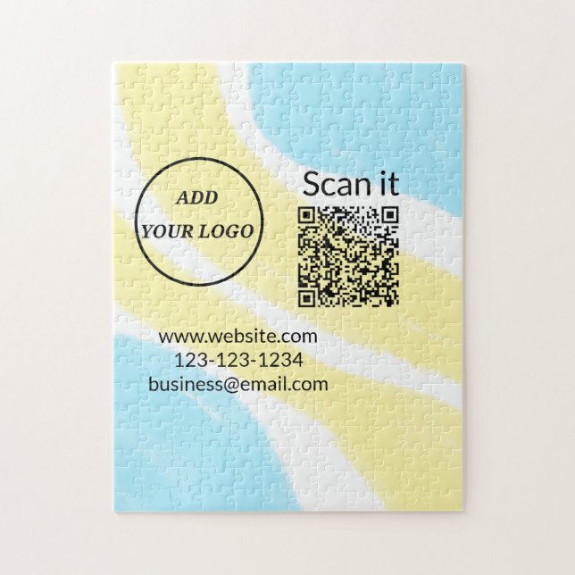 Einfacher minimaler q r Code Hinzufügen Logo Scan- Puzzle (Vertikal)