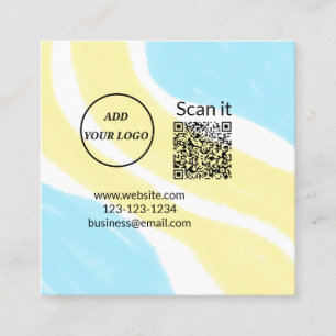 Einfacher minimaler q r Code Hinzufügen Logo Scan- Quadratische Visitenkarte