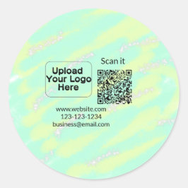 Einfacher minimaler q r Code Hinzufügen Logo Scan- Runder Aufkleber