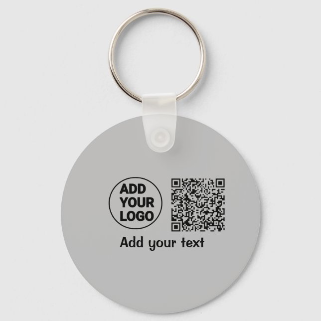 Einfacher minimaler q r Code Hinzufügen Logo-Scan- Schlüsselanhänger (Vorderseite)
