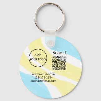 Einfacher minimaler q r Code Hinzufügen Logo Scan- Schlüsselanhänger