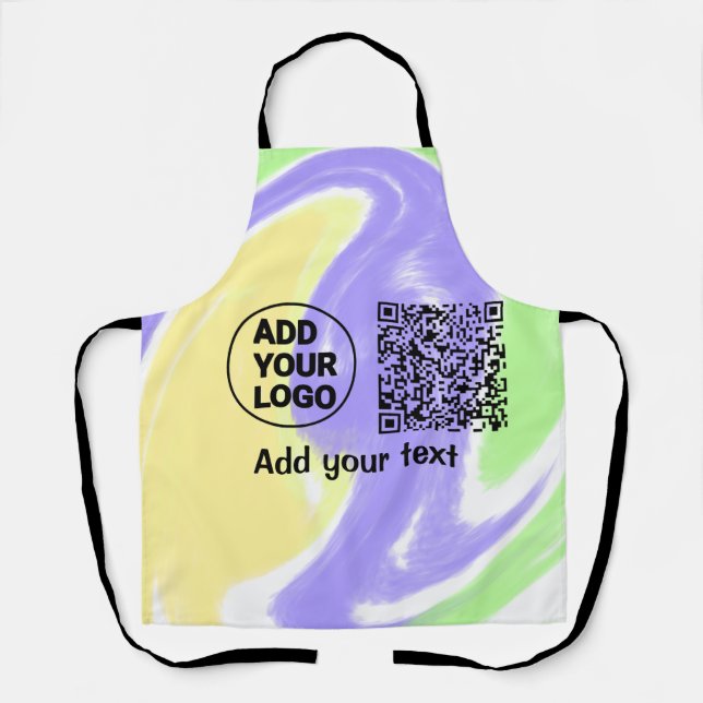 Einfacher minimaler q r Code Hinzufügen Logo-Scan- Schürze (Vorderseite)