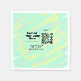 Einfacher minimaler q r Code Hinzufügen Logo Scan- Serviette