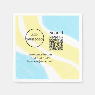 Einfacher minimaler q r Code Hinzufügen Logo Scan- Serviette