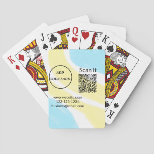 Einfacher minimaler q r Code Hinzufügen Logo Scan- Spielkarten