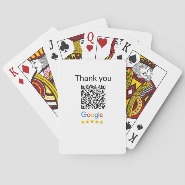 Einfacher minimaler q r Code Hinzufügen Logo Scan- Spielkarten (Rückseite)