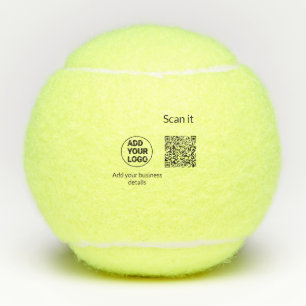 Einfacher minimaler q r Code Hinzufügen Logo Scan- Tennisbälle